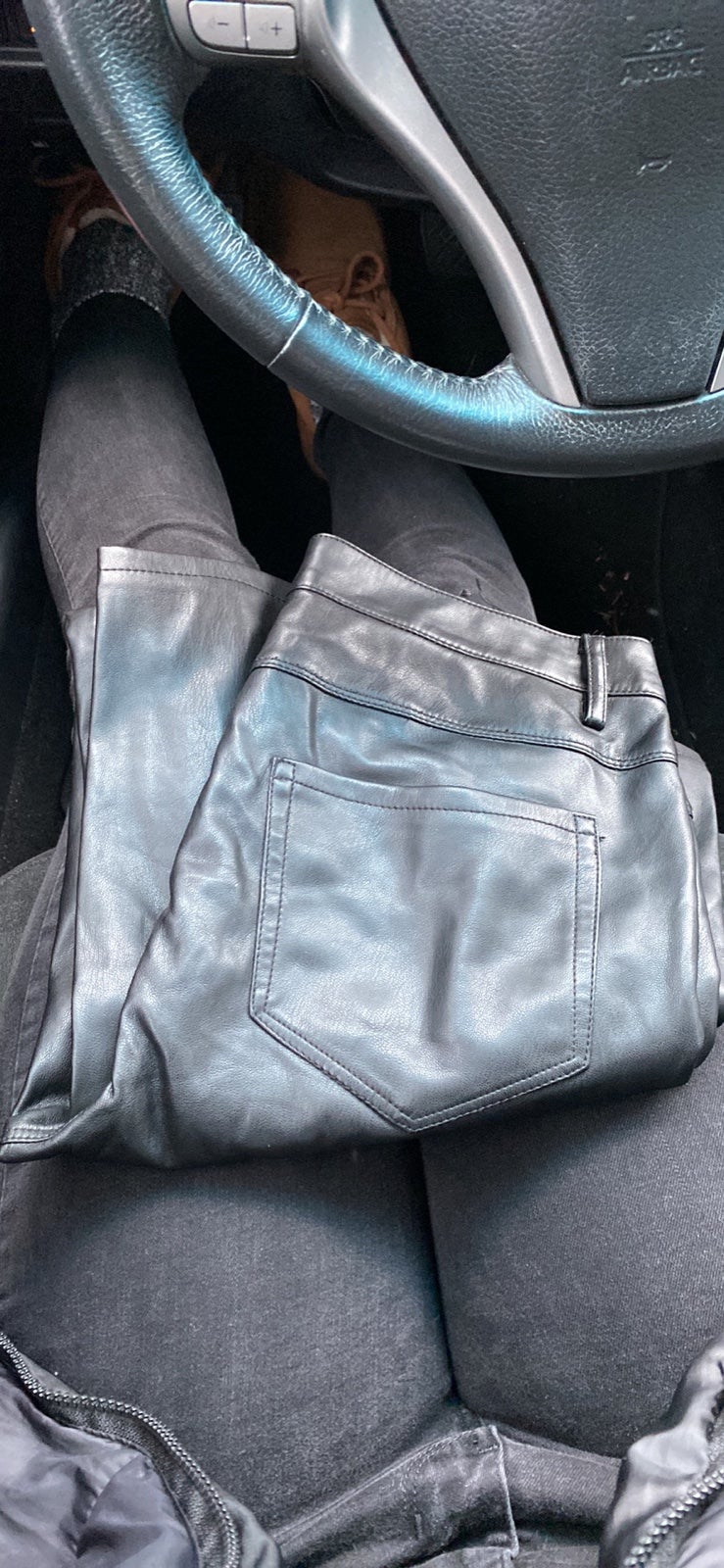 New ZARA Women’s Leather Pants Size M
