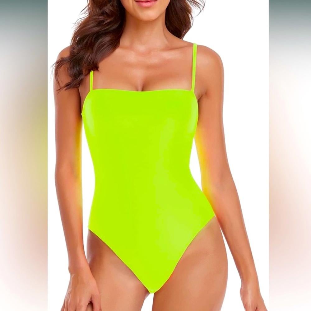 RELLECIGA Women's Bandeau One Piece Swimsuits New With Tags Medium