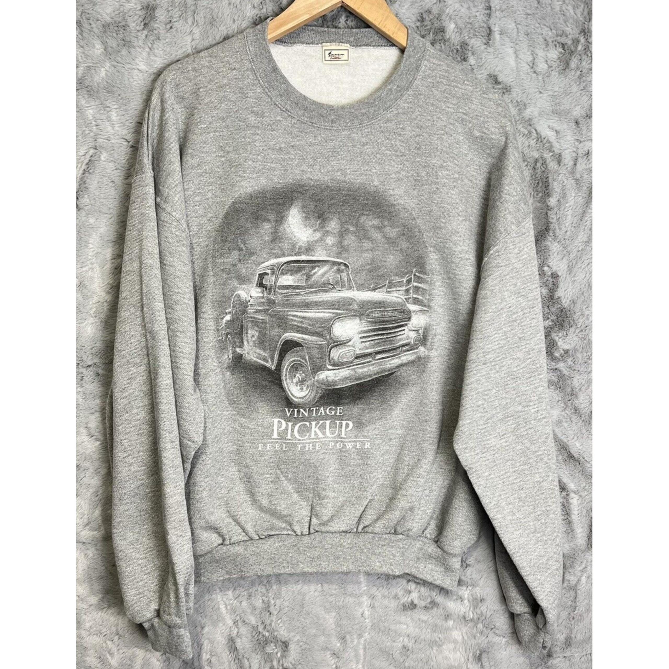 Vintage American Tradition Pullover Sweatshirt Mens XL Gray Pickup READ