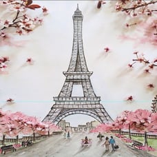 Eiffel Tower 10X7 Party Backdrop