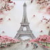Eiffel Tower 10X7 Party Backdrop