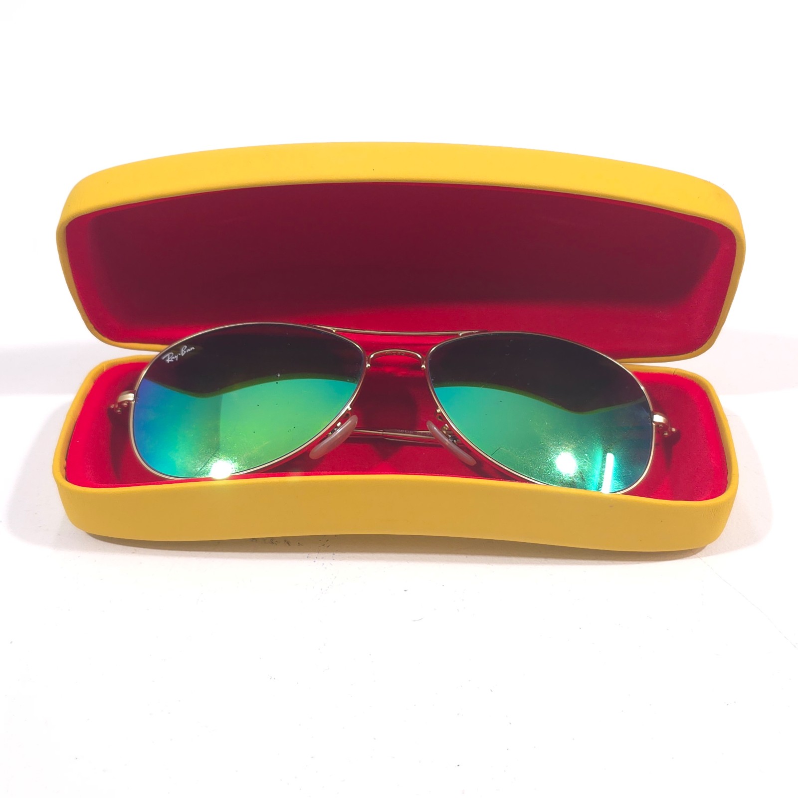 Ray-Ban Sunglasses RB3362 COCKPIT 112/19 Gold with Green Lenses 56-14