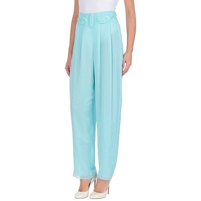 NWT Emporio Armani Casual 100% Mulberry Silk Lined Trousers Size IT 40/US 4/6