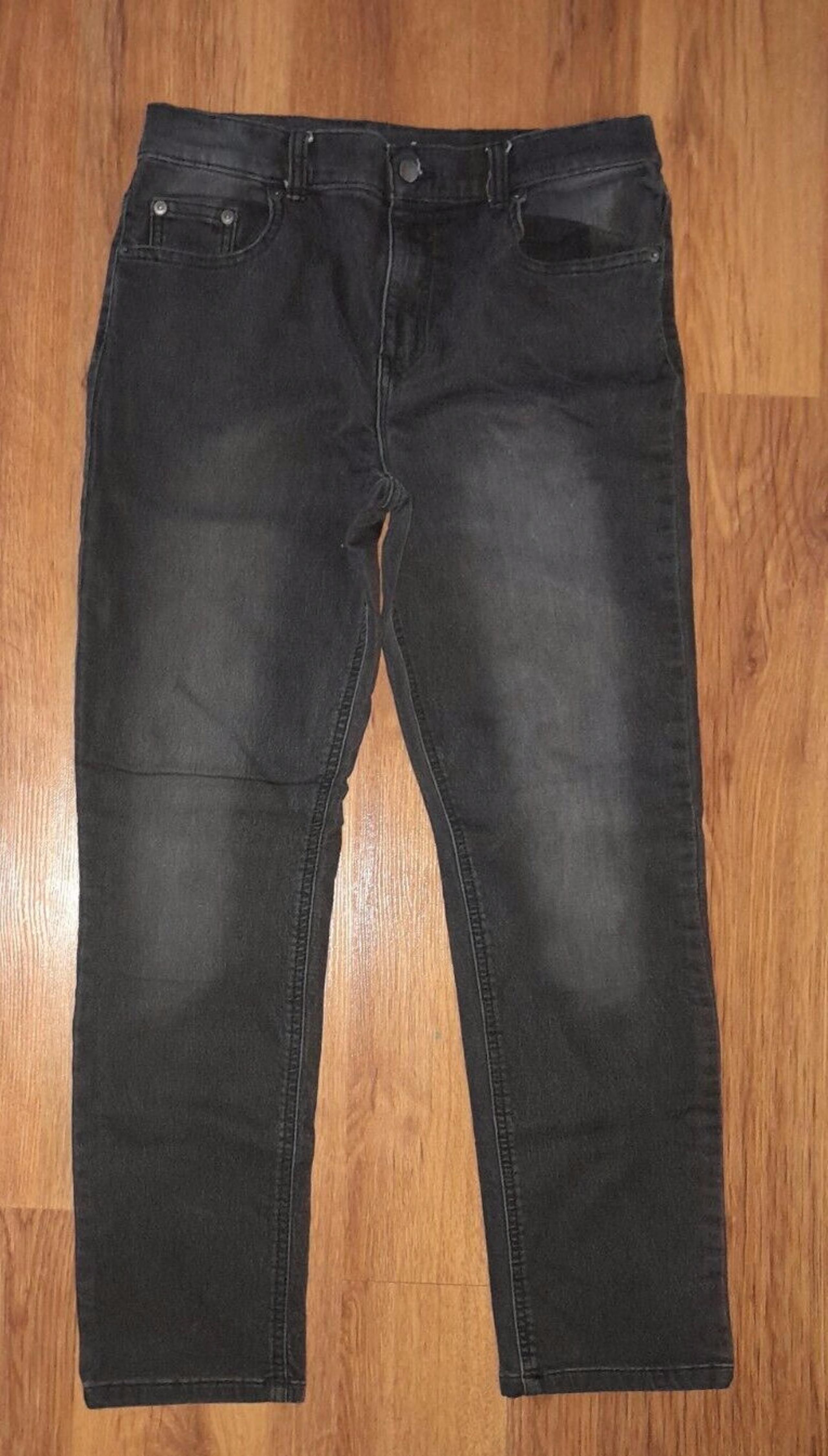 Wonder Nation Boys Black Denim Slim Fit Jeans Size 16 Husky