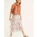 FREE PEOPLE Tiered Ruffle printed Prairie Midi Skirt