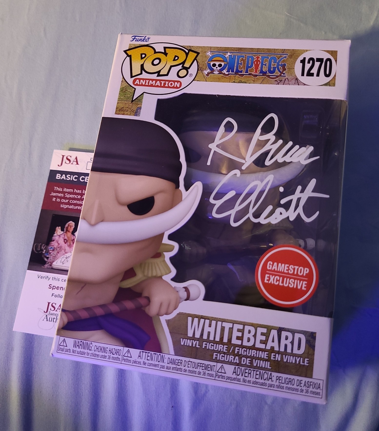 One Piece R. Bruce Elliott Signed Whitebeard #1270 Funko Pop!