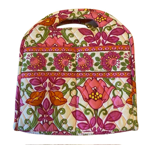 Vera Bradley Lunch Bag Retired Pattern Lili Bell Pink White Floral Insulated