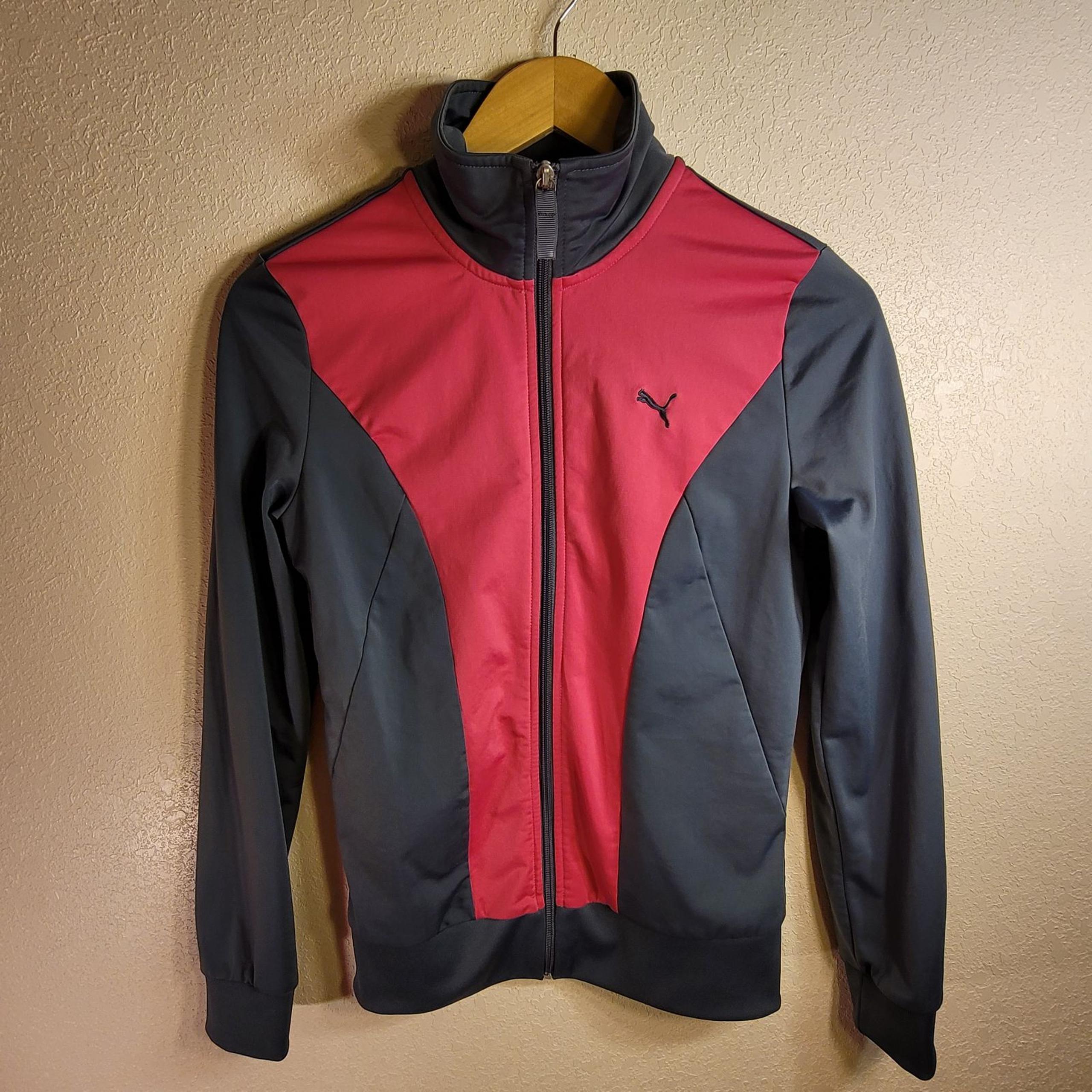 Puma gray and pink zip-up jacket ladies