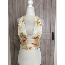 NWT Le Lis Floral halter top small