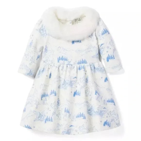 Janie and Jack Disney Frozen Toile Dress