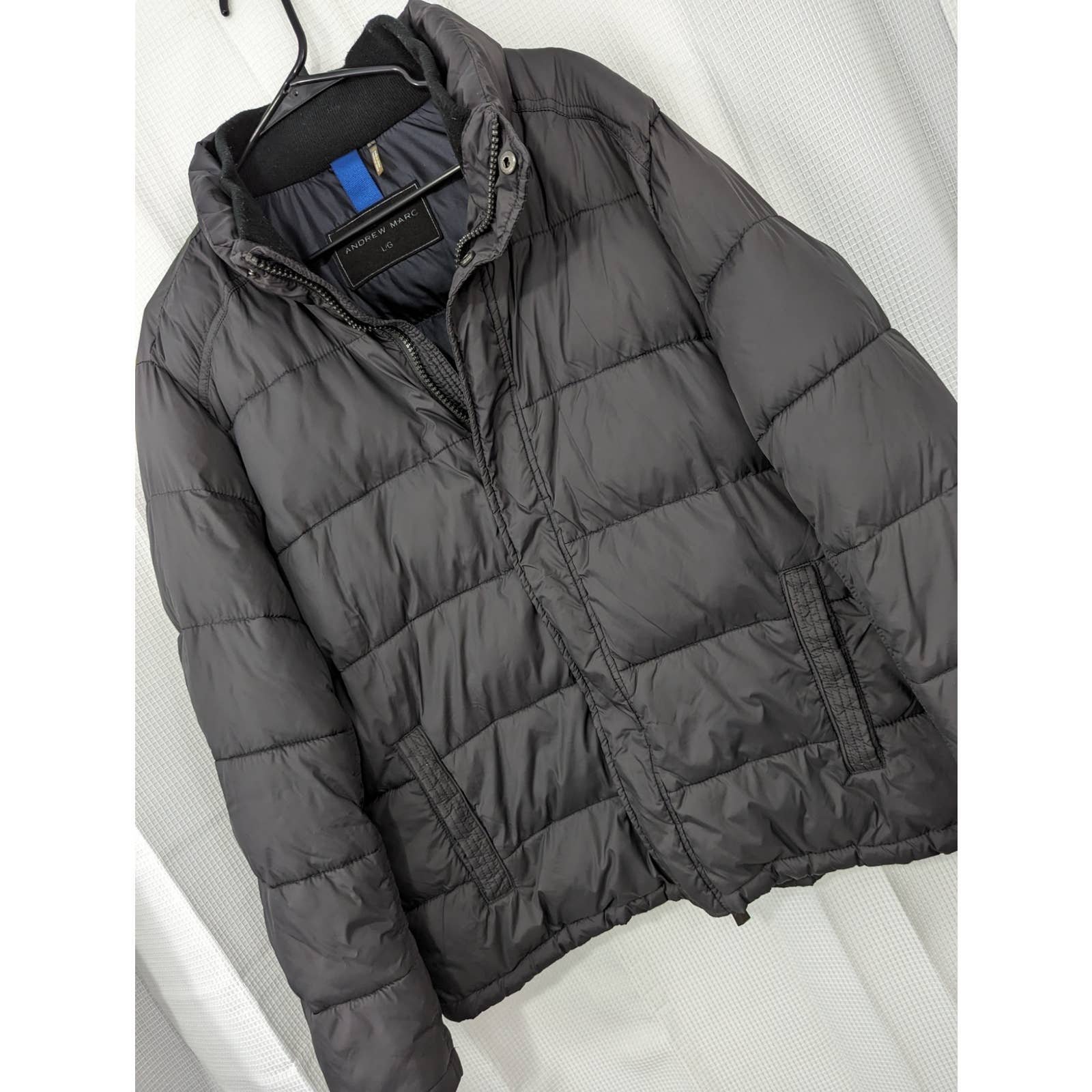 NWOT! ANDREW MARC! BROWN QUILTED PUFFER; BOMBER STYLE JACKET! SZ L