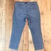 J. Jill Authentic Fit Cropped Jeans Size 8 Blue Denim Raw Hem Floral Embroidery