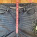 J. Jill Authentic Fit Cropped Jeans Size 8 Blue Denim Raw Hem Floral Embroidery
