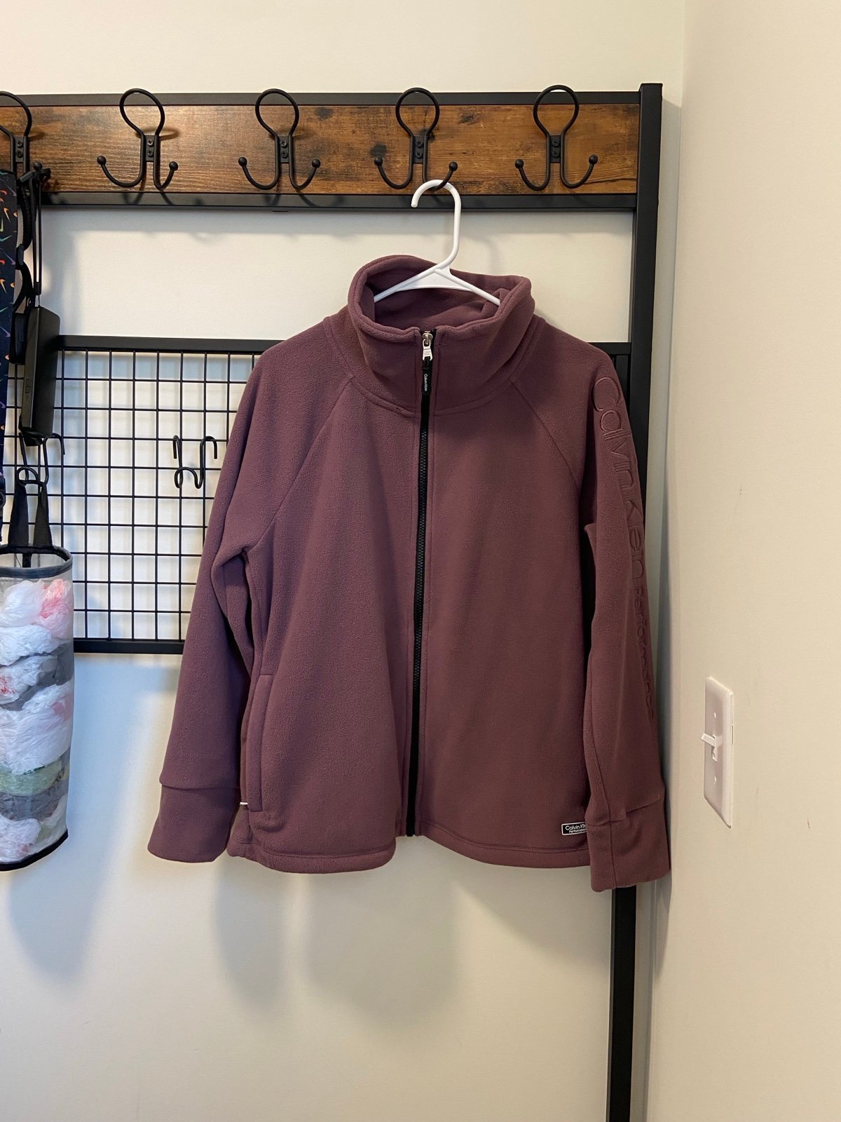 NWOT | Calvin Klein women’s fleece zip jacket — petite large