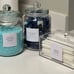NEW Glass Jars and Dryer Sheet Holder, Dispenser Set with Lids and Labels,