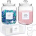 NEW Glass Jars and Dryer Sheet Holder, Dispenser Set with Lids and Labels,
