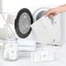 NEW Glass Jars and Dryer Sheet Holder, Dispenser Set with Lids and Labels,