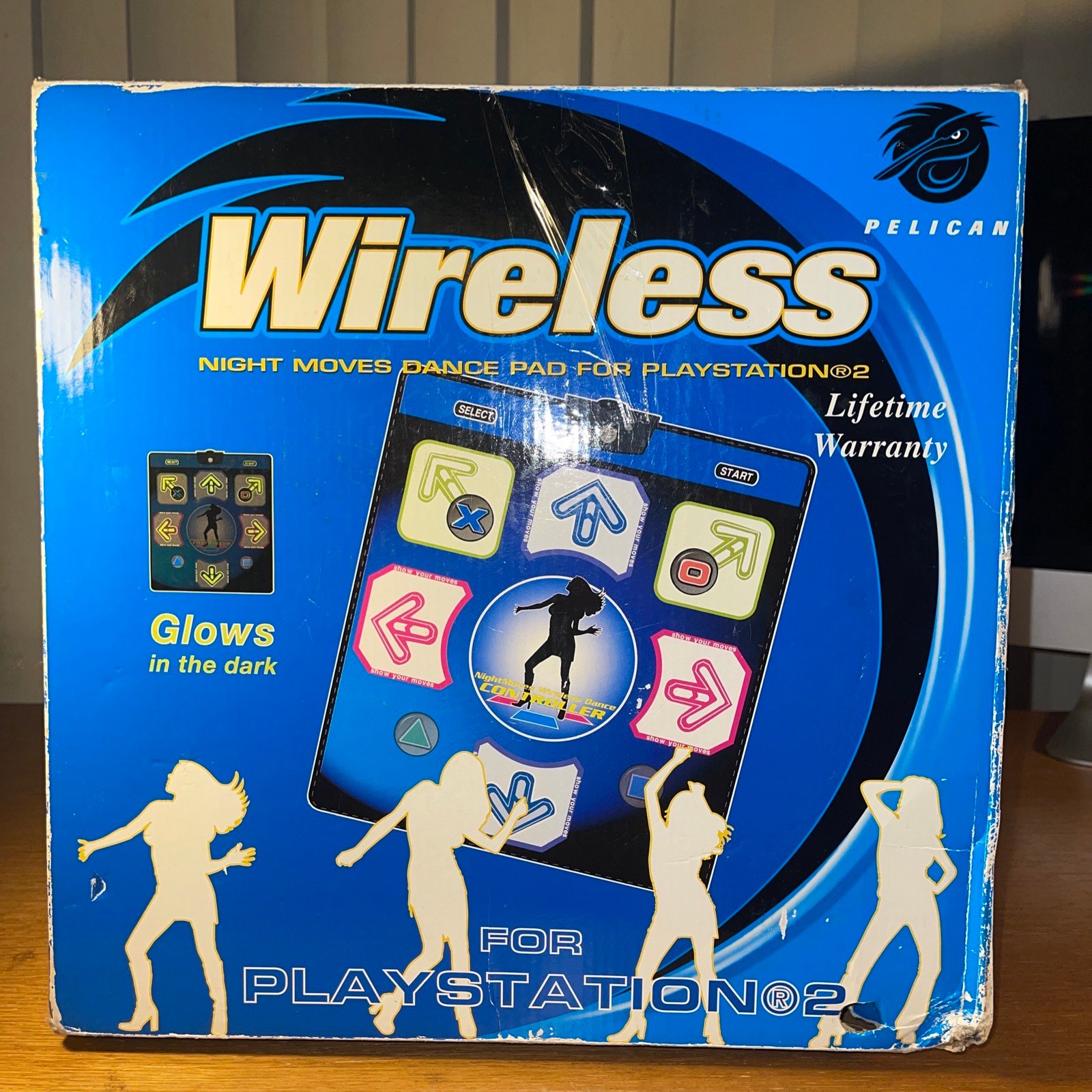 Pelican NightMoves Wireless Dance Controller w/ Dongle For PS2 DDR Mat PL-654