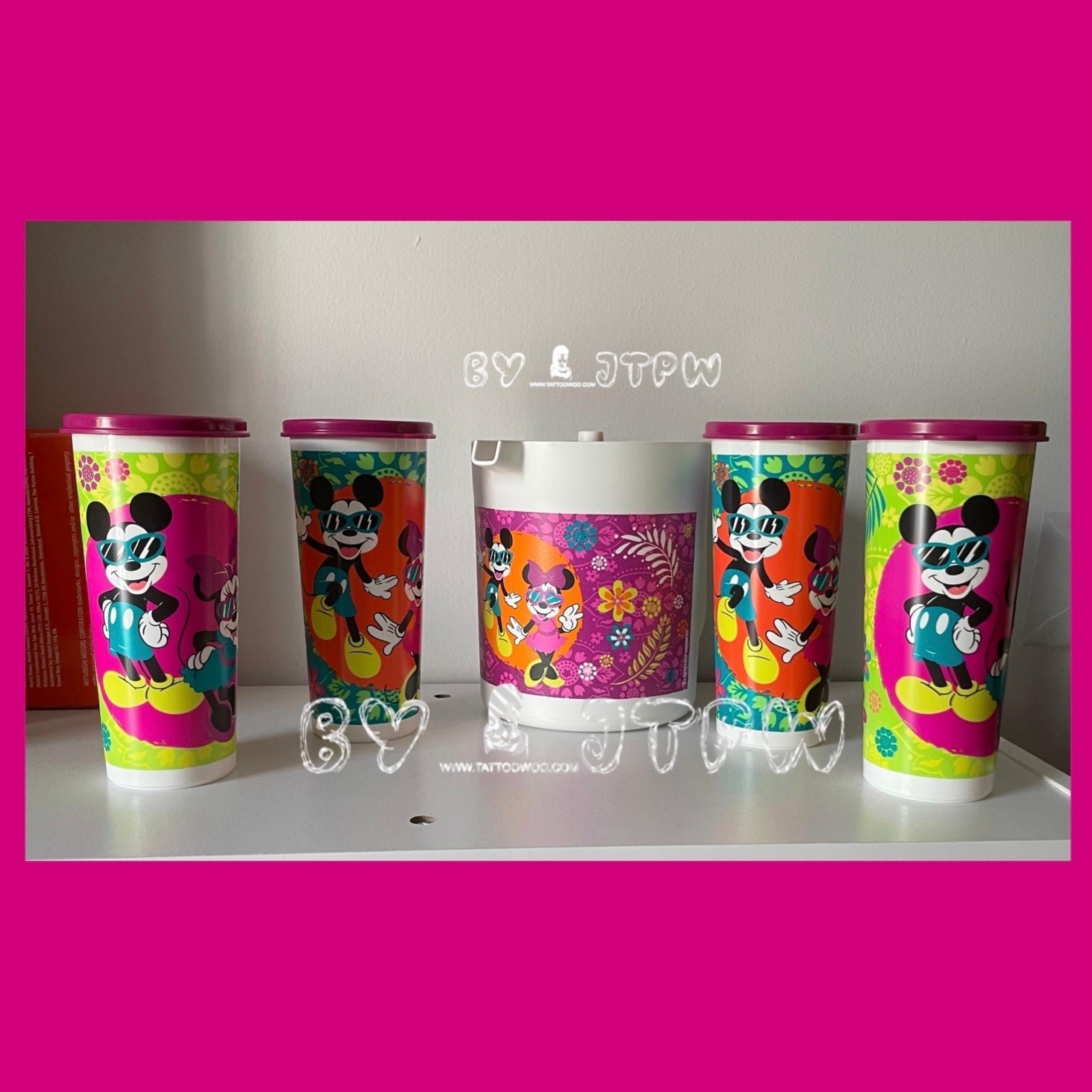 TUPPERWARE DISNEY MICKEY AND MINNIE PITCHER &TUMBLER