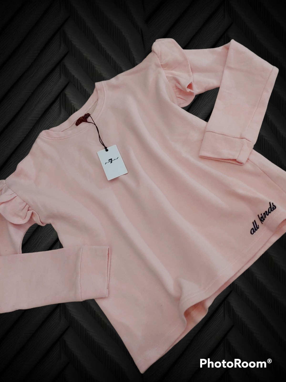 7 for all mankind pink ruffle sweatshirt girls L