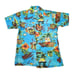Waikiki Holiday Shirt Adult Medium Blue Vintage Hawaiian Camp Fiji Island Beach