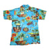 Waikiki Holiday Shirt Adult Medium Blue Vintage Hawaiian Camp Fiji Island Beach