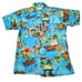 Waikiki Holiday Shirt Adult Medium Blue Vintage Hawaiian Camp Fiji Island Beach