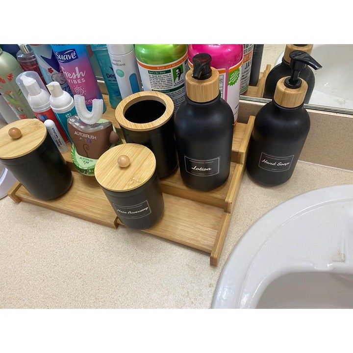 Black Bathroom Accessories Set 5 Pcs, Matte Black Bathroom Accessories,