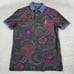 Polo Ralph Lauren Shirt Men Small PAISLEY Print Mesh Knit Collared Polo Pony