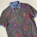 Polo Ralph Lauren Shirt Men Small PAISLEY Print Mesh Knit Collared Polo Pony