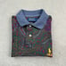 Polo Ralph Lauren Shirt Men Small PAISLEY Print Mesh Knit Collared Polo Pony