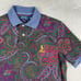 Polo Ralph Lauren Shirt Men Small PAISLEY Print Mesh Knit Collared Polo Pony