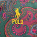 Polo Ralph Lauren Shirt Men Small PAISLEY Print Mesh Knit Collared Polo Pony