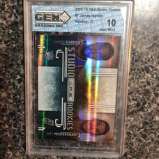 2009-10 JAMES HARDEN ROOKIE GEM MINT 10 R&S Combos Holofoil #’d 91/250 RC 76ers
