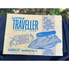 Vintage Gorgie Little Traveller Folding Iron NEW In Original Box! -S21
