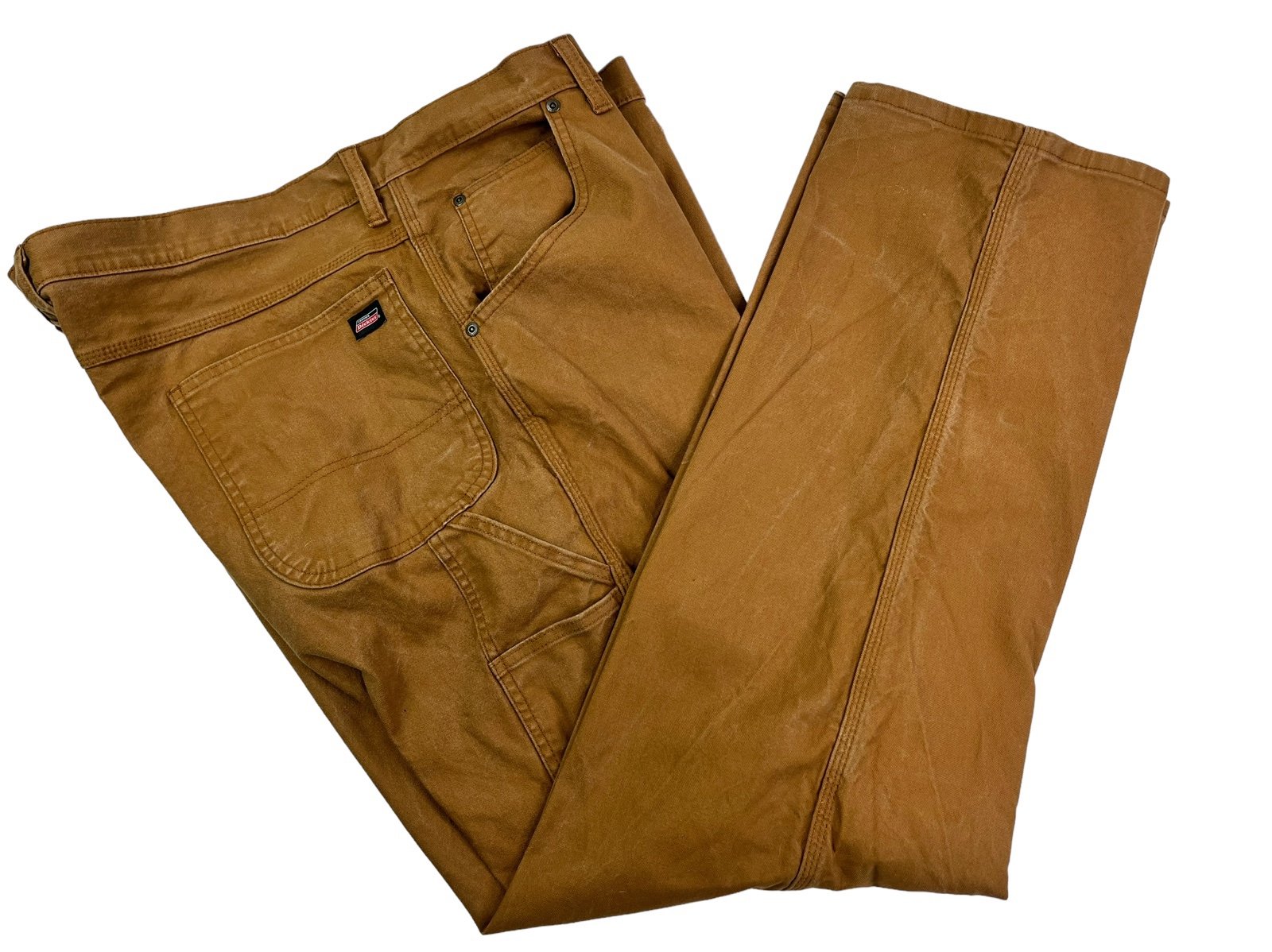 Vtg Dickies Carpenter Painters Pants 44x32 Beige Tan Heavy Cotton Canvas Y2K