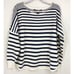 French Connection Women's Drop Shoulder Blue White Striped Tunic Sweater- NEW
