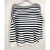 French Connection Women's Drop Shoulder Blue White Striped Tunic Sweater- NEW