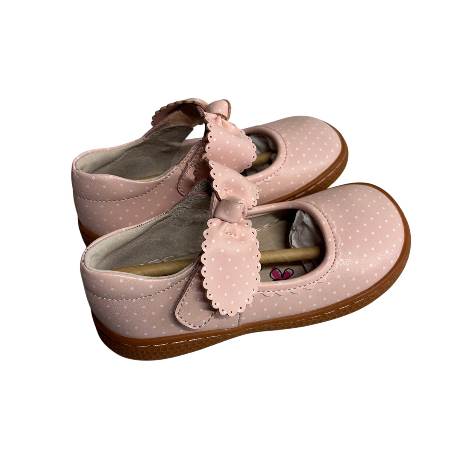 Livie & Luca Knotty Classic Mary Jane Pink Polka Dot Size 10