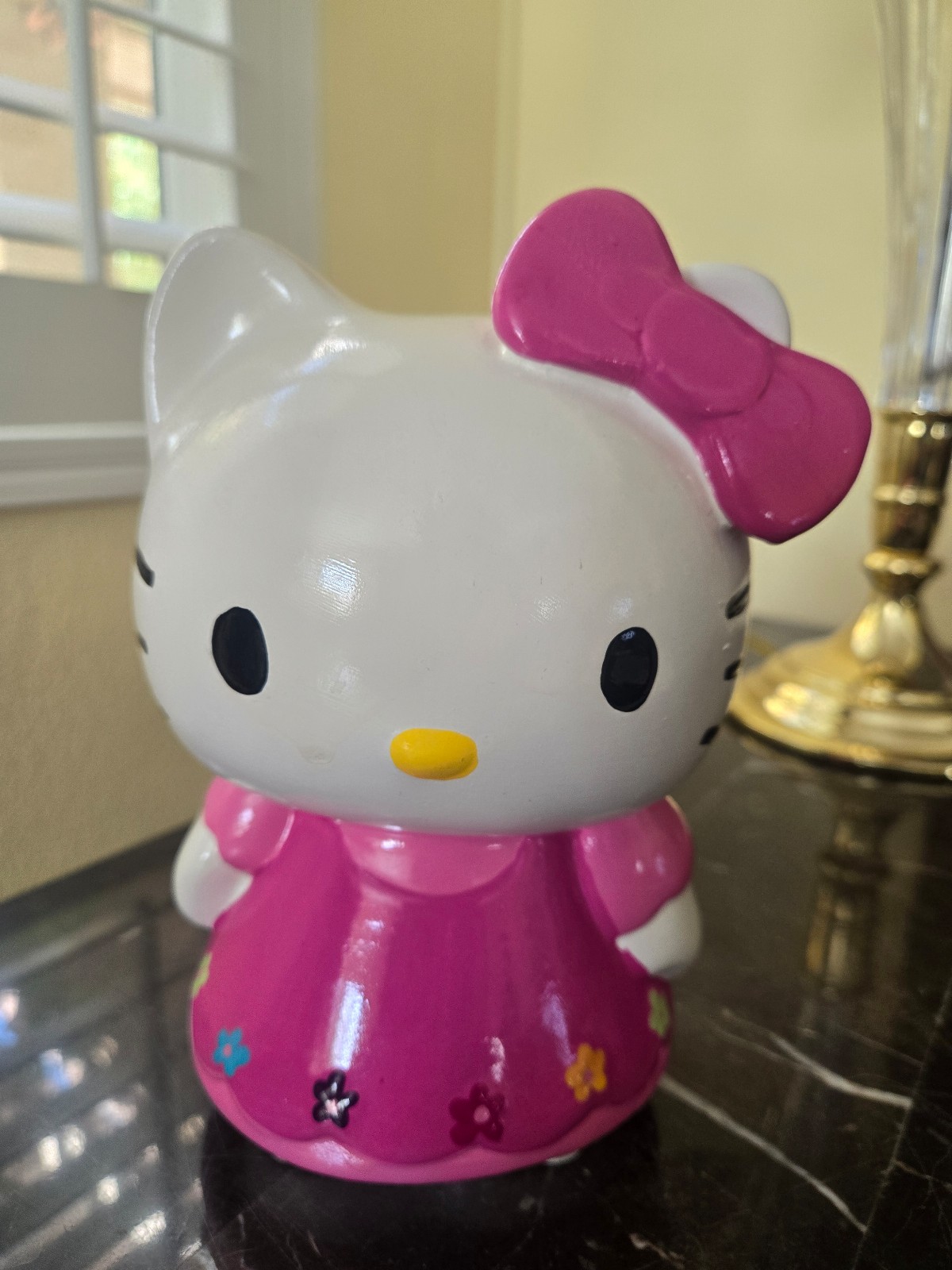 Vintage Hello Kitty Hand Painted Ceramic Piggy Bank