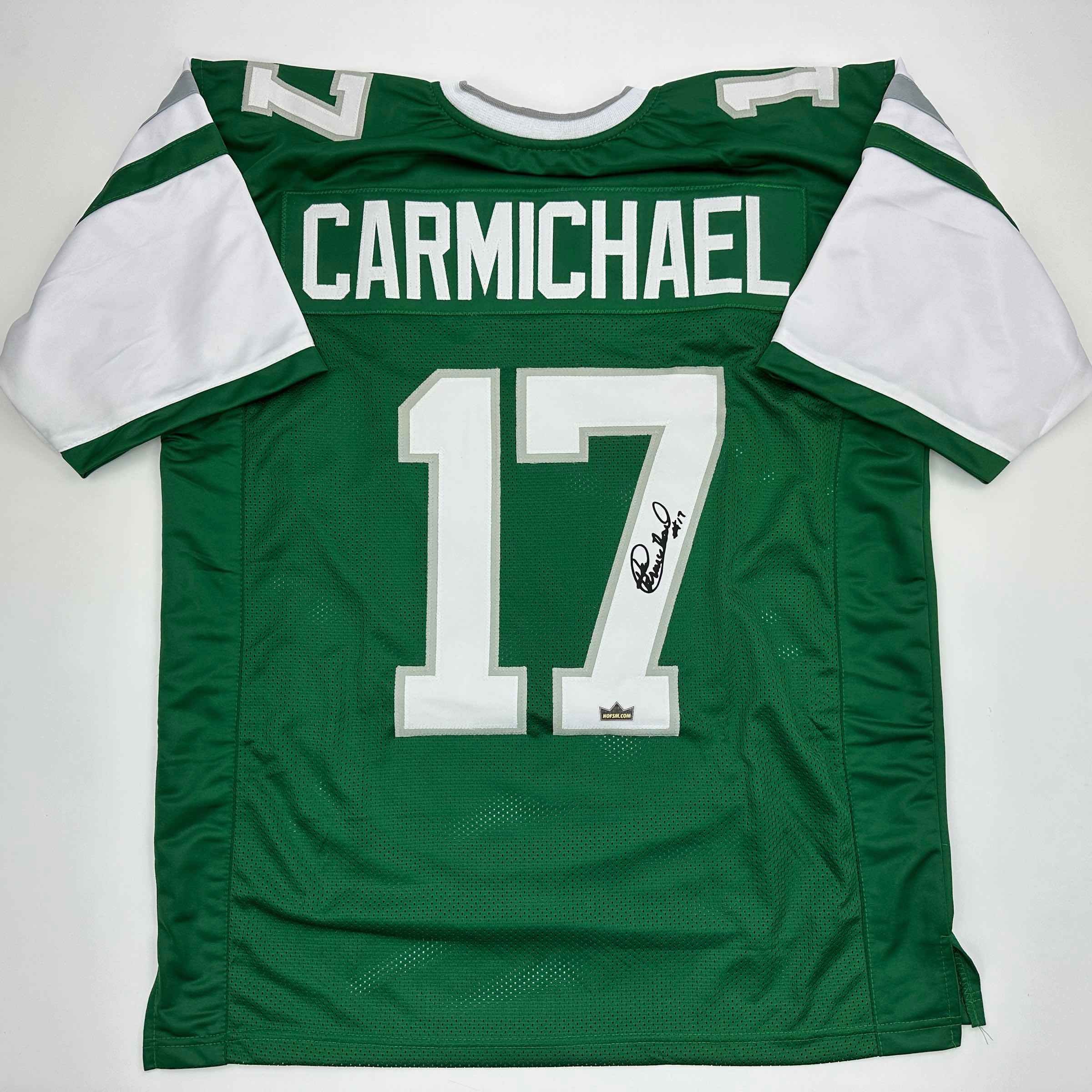 Facsimile Autographed Harold Carmichael Philadelphia Kelly Green Auto Jersey S