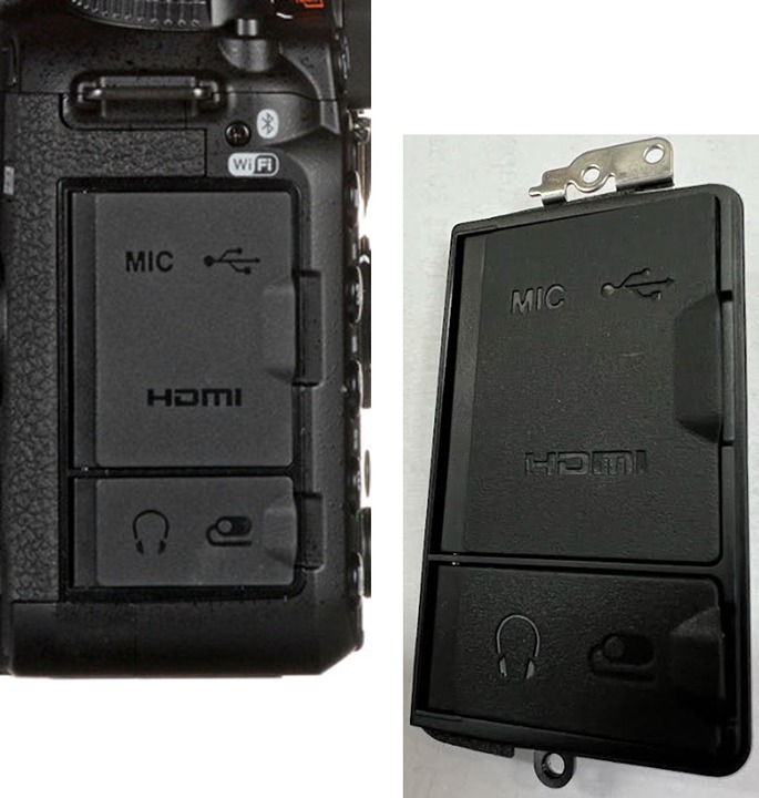 MIC , Remote , Headphone Video Out Rubber Cap Cover for Nikon D7500 Camera Part