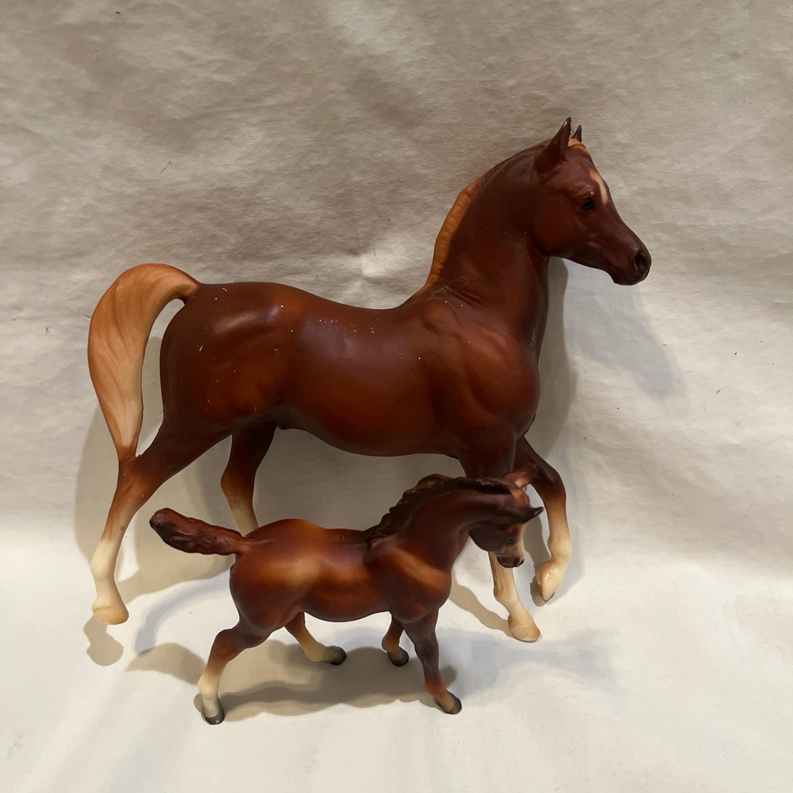 Vintage Breyer Arabian Horse Family, Foal & Stallion Chestnut 3055