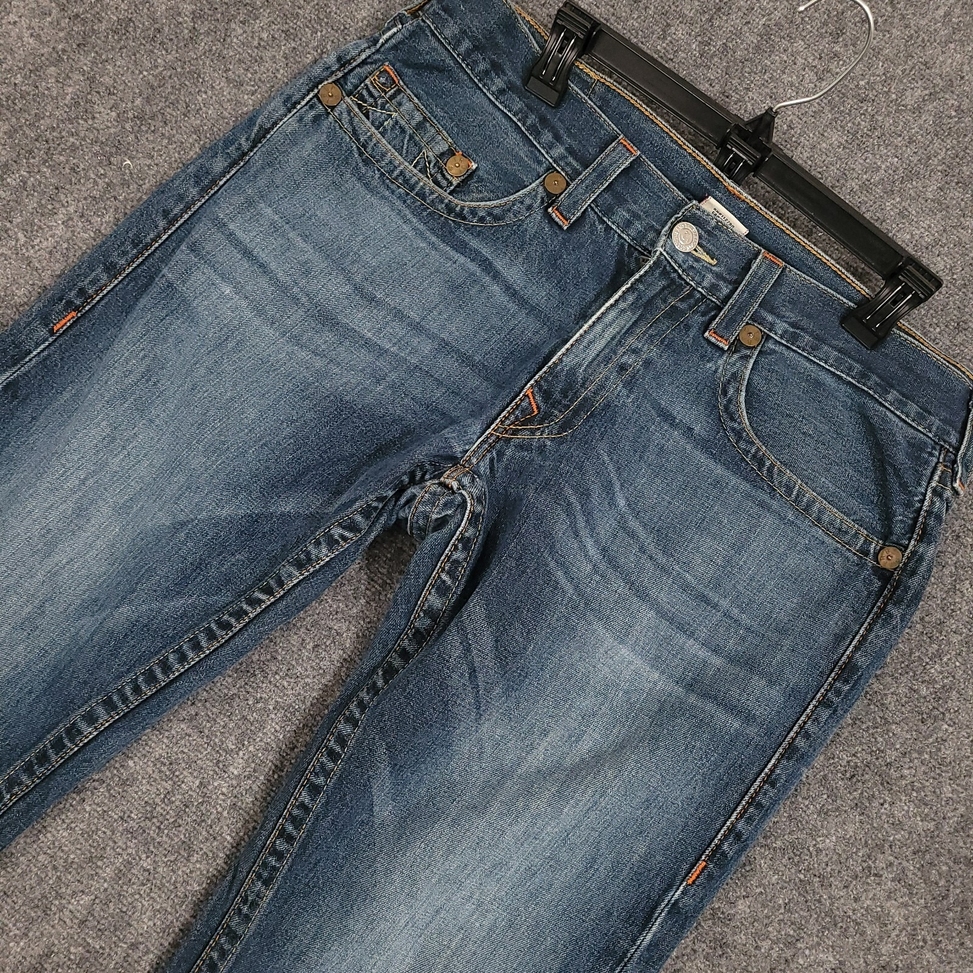 True Religion Ricky Denim Jeans Mens 36x33 Relaxed Straight Made in USA