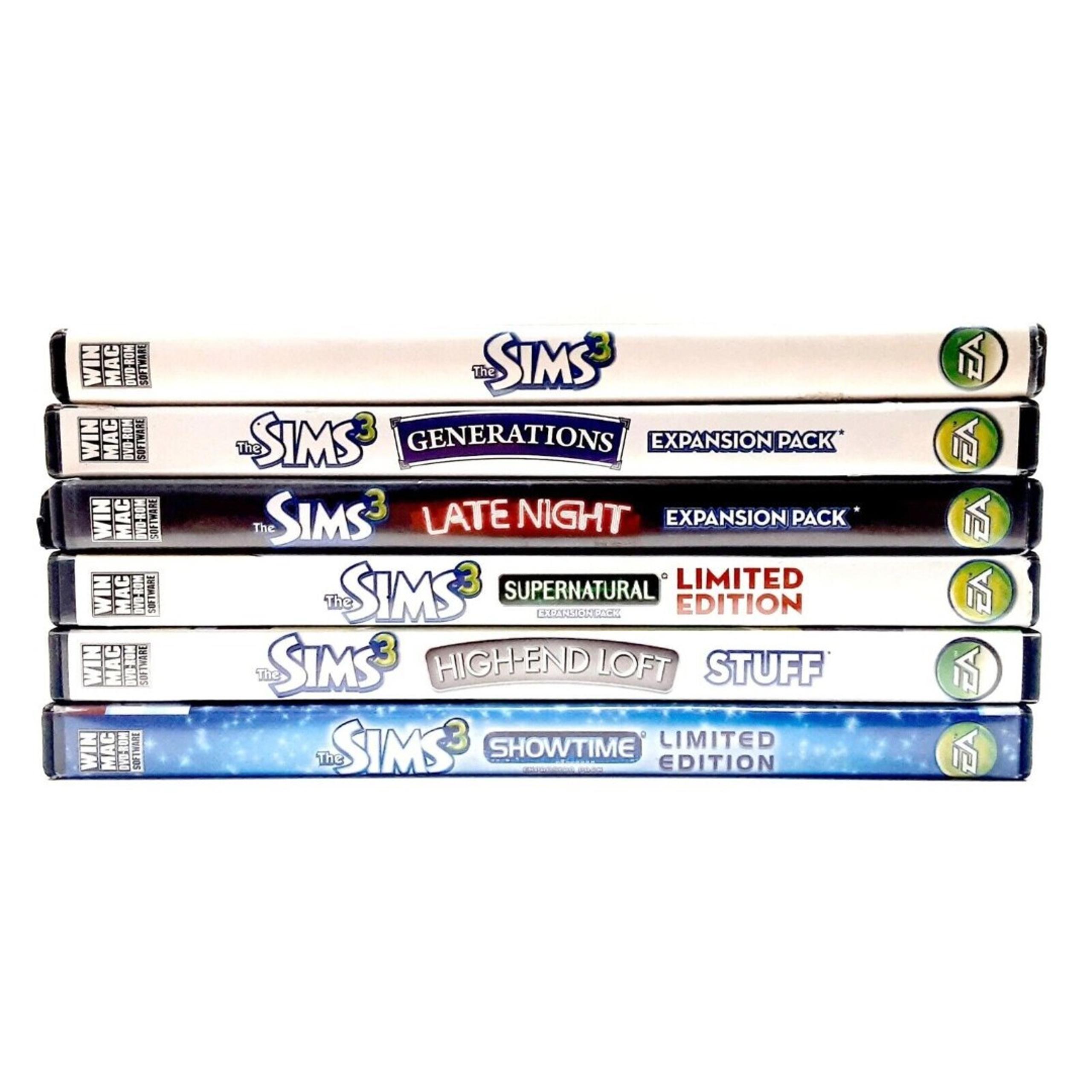 The Sims 3 (PC) Bundle of 6 Showtime, Generations, Supernatural, Late Night More