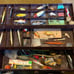 Vintage fishing lures and tackle in a Metal Kenndy tackle box!