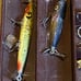 Vintage fishing lures and tackle in a Metal Kenndy tackle box!