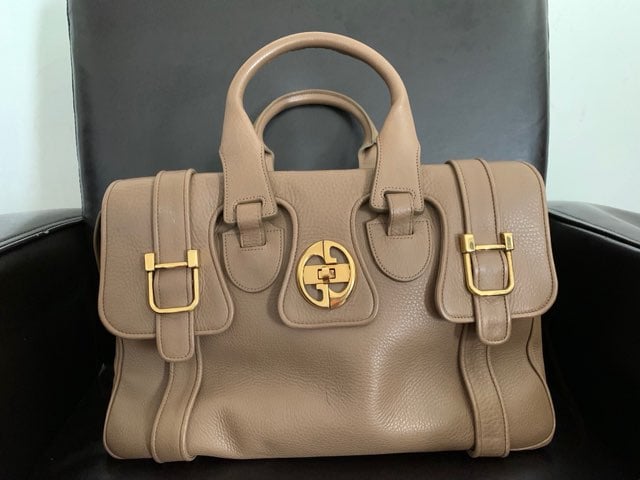 Auth. Gucci 1973 boston handbag