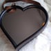 Heart Shaped Mirror Ribbon 10 L X 11 H inch Wall Hang PLASTIC