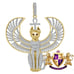 35 + Grams 3'' Real Silver Anubis Egyptian God Ankh Cross Pharaoh Charm Pendent